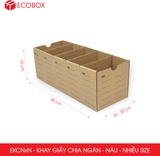  EKCNxN - Khay giấy có chia ngăn - Nâu - Nhiều size 