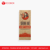  EFT2N7DD - Combo 100 túi bánh mì nâu in đỏ đen - "Cô gái" - 24x9,5x4,5 cm 