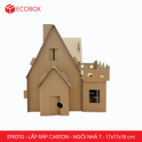  EFK07G - Nhà giấy lắp ráp bằng carton - Mẫu 7 - 17x17x18 cm 