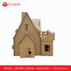  EFK07G - Nhà giấy lắp ráp bằng carton - Mẫu 7 - 17x17x18 cm 