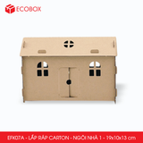  EFK07A - Nhà giấy lắp ráp bằng carton - Mẫu 1 - 19x10x13 cm 