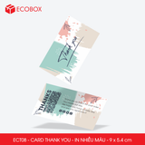  ECT08 - Combo 50 card Thank you - Thiệp cảm ơn - C300 - In nhiều màu - 9x5.4 cm 