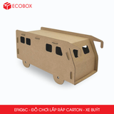  EFK06C - Xe bus lắp ráp bằng carton - 20x8x9 cm 