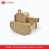  EFK06E - Xe tăng lắp ráp bằng carton - 16x8x14 cm 