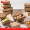  EFHG4N - Hộp giấy thực phẩm - Nắp gài - Nâu - 1500ml 