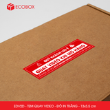  EDV2D - Tem dán quay video - Đỏ in trắng - 13x3,5 cm 