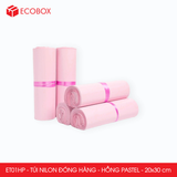  ET01HP - Combo 100 túi nilon đóng hàng - Hồng Pastel - 20x30cm 
