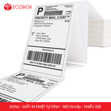  EGN - Giấy in nhiệt tự dính - 500 tờ/ xấp - Nhiều size 