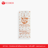  EFT1T3C - Combo 100 túi bánh mì trắng in cam - "Đầu bếp" - 24x9.5x4.5 cm 