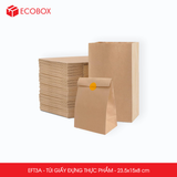  EFT3A - Combo 50 túi Đựng Thực Phẩm Màu Nâu - 23.5x15x8 cm 