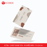  ECT06 - Combo 50 card Thank you - Thiệp cảm ơn - C300 - In nhiều màu - 9x5.4 cm 