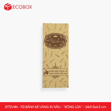  EFT2V4N - Combo 100 túi bánh mì vàng in nâu - "Bông lúa" - 24x9,5x4,5 cm 