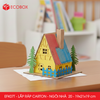  EFK07T - Nhà giấy lắp ráp bằng carton - Mẫu 20 - 19x21x19 cm 