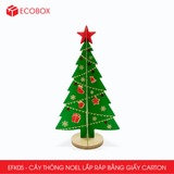  EFK05 - Cây thông Noel lắp ráp bằng carton - 14x14x25 cm 