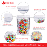  ETZ2B - 12x19cm - Túi Zipper nhôm ghép - Bạc 