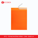  ET1C - Combo 100 túi nilon niêm phong giao hàng - Cam - 35x25 cm 