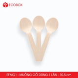  EFMG1 - Combo 100 muỗng gỗ dùng 1 lần - 10.5 cm 