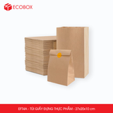  EFT4A - Túi Đựng Thực Phẩm Màu Nâu - 27x20x10 cm 