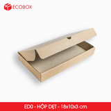  ED0 - 18x10x3 cm - Hộp carton dẹt nắp gài 