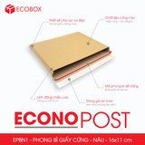  EPBN1 - 16x11 cm - Combo 20 phong bì giấy cứng màu nâu 