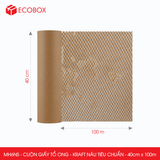  EHP6NS - 0.4x100m - CUỘN GIẤY SACK KRAFT TỔ ONG CHỐNG SỐC THAY THẾ BÓNG KHÍ XỐP HƠI ĐÓNG HÀNG 