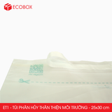  ET1 - 30x25 cm - Combo 50 túi nilon giao hàng - Túi phân hủy thân thiện môi trường 
