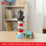  EFK07V - Nhà giấy lắp ráp bằng carton - Mẫu 22 - 19x10x29 cm 