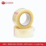  EBK1 - 4.8cmx100yard - Băng keo trong - Băng dính niêm phong đóng hàng 