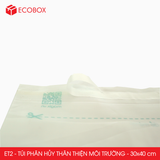  ET2 - 40x30 cm - Combo 50 túi nilon giao hàng - Túi phân hủy thân thiện môi trường 