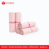  ET21HD - Combo 100 túi nilon đóng hàng - Hồng đào - 32x45cm 
