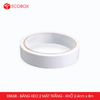  EBK6B - Băng keo 2 mặt trắng - Khổ 2,4cm x 8m 