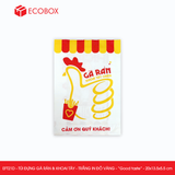  EFT21D - Túi giấy đựng gà rán & khoai tây chiên - Trắng - In đỏ & vàng - "Good Taste" - 20x13.5x5.5 cm 