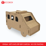  EFK06A - Xe cứu thương lắp ráp bằng carton - 18x8x11 cm 