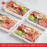  EFHP3T - Hộp giấy kraft thực phẩm - Nắp PET - Trắng - 20x12.5x6 cm 