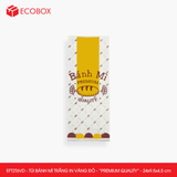  EFT2T6VD - Combo 100 túi bánh mì trắng in vàng đỏ - "Premium quality" - 24x9,5x4,5 cm 