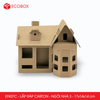  EFK07C - Nhà giấy lắp ráp bằng carton - Mẫu 3 - 17x14x14 cm 