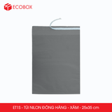  ET1S - 25x35 cm - Combo 100 túi nilon niêm phong tiết kiệm gói hàng - Xám 