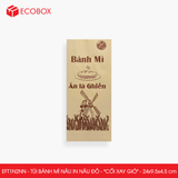  EFT1N2NN - Combo 100 túi bánh mì nâu in nâu đỏ - "Cối xay gió" - 24x9.5x4.5 cm 
