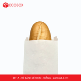  EFT1A - Combo 100 túi giấy bánh mì trắng - 24x9.5x4.5 cm 