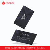  ECT02 - Combo 50 card Thank you - Thiệp cảm ơn - C300 - Đen trắng - 9x5.4 cm 