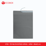  ET2S - 28x42 cm - Combo 100 túi nilon niêm phong tiết kiệm gói hàng - Xám 