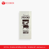  EFT1T1N - Combo 100 túi bánh mì trắng in nâu - "Xe bánh mì" - 24x9.5x4.5 cm 
