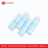  ET01DP - Combo 100 túi nilon đóng hàng - Xanh Pastel - 20x30cm 