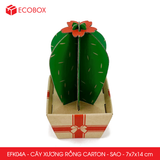  EFK04A - Cây xương rồng carton - Sao - 7x7x14 cm 