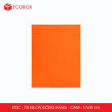  ET0C - Combo 100 túi nilon niêm phong giao hàng - Cam - 30x17 cm 