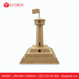  EFK09D - Mô hình lắp ráp bằng carton - Cột Cờ Hà Nội - 20x20x29 cm 