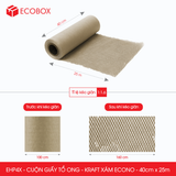  EHP4X - 0.4x25 m - Cuộn Giấy Tổ Ong Xám Chống Sóc Đóng Hàng 