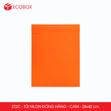  ET2C - Combo 100 túi nilon niêm phong giao hàng - Cam - 42x28 cm 