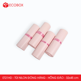  ET21HD - Combo 100 túi nilon đóng hàng - Hồng đào - 32x45cm 