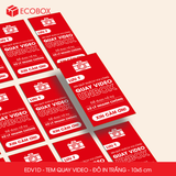  EDV1D - Tem dán quay video - Đỏ in trắng - 10x5 cm 